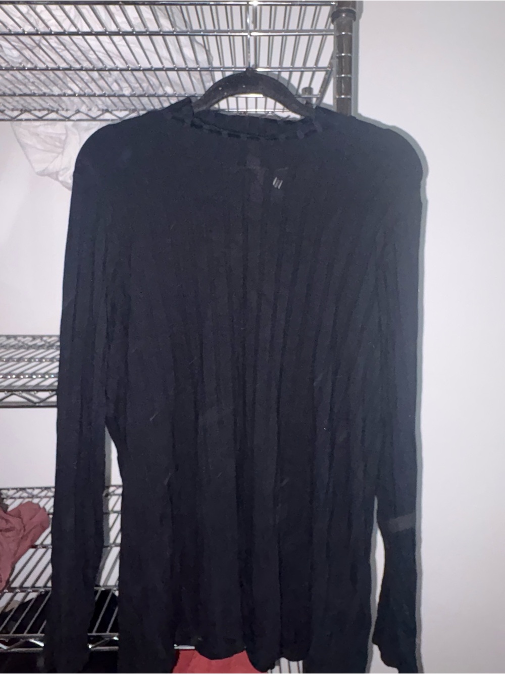 Womens Black Ribbed Long-Sleeve turtleneck